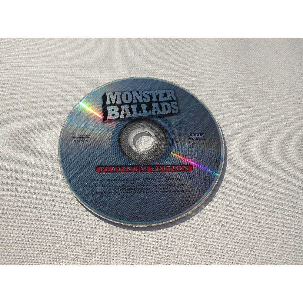 Various Artists – Monster Ballads CD 2008 Platinum Edition Hard Rock Razor & Tie